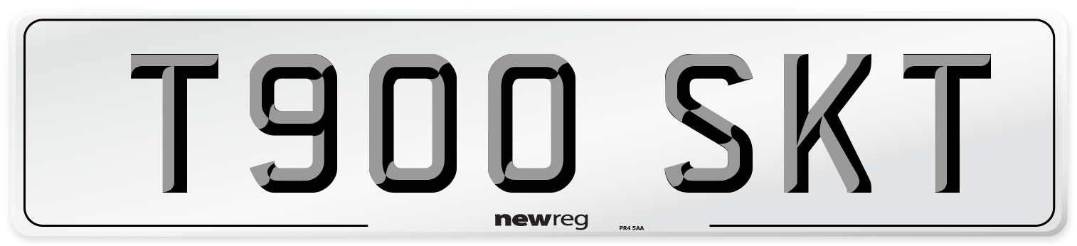 T900 SKT Number Plate from New Reg
